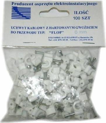 Trytyt Flop 6 (100 szt.) uchwyt kablowy z gwoździem