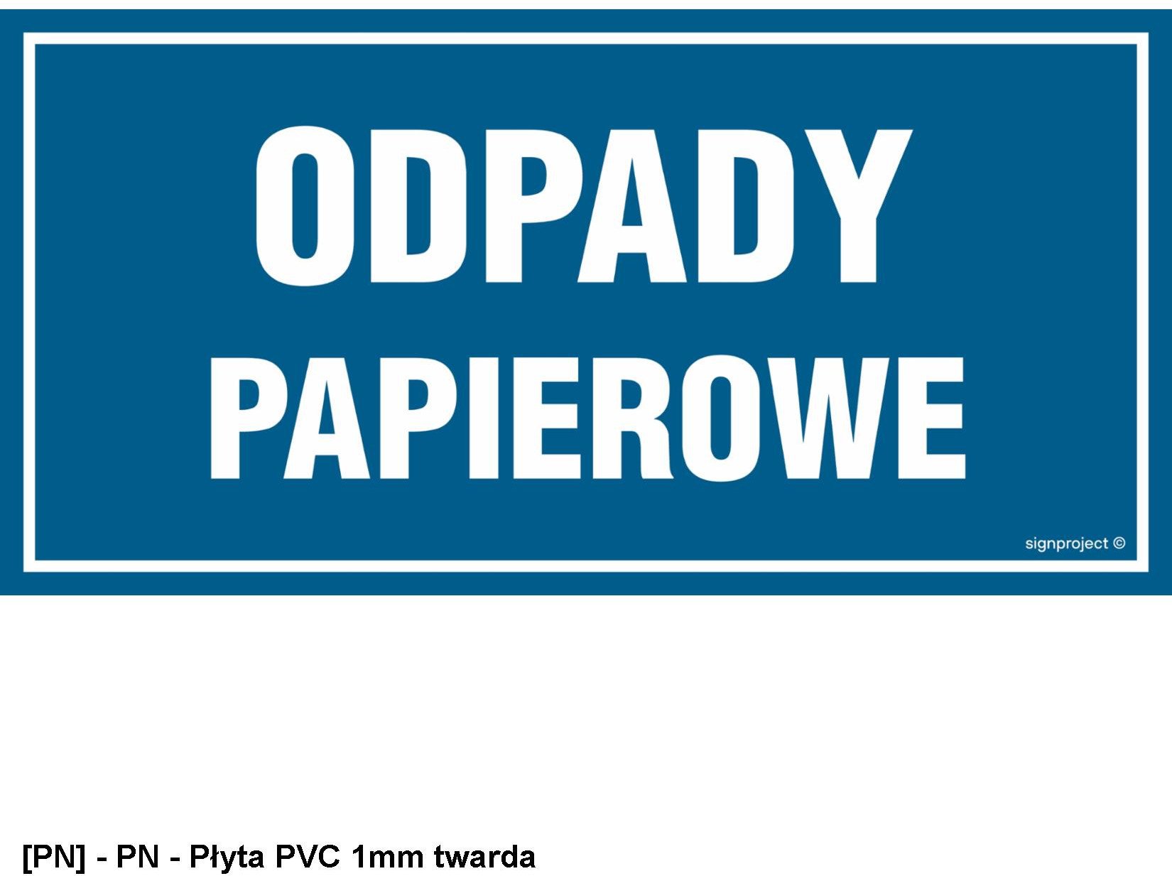 OA105 - Odpady papierowe 600x300