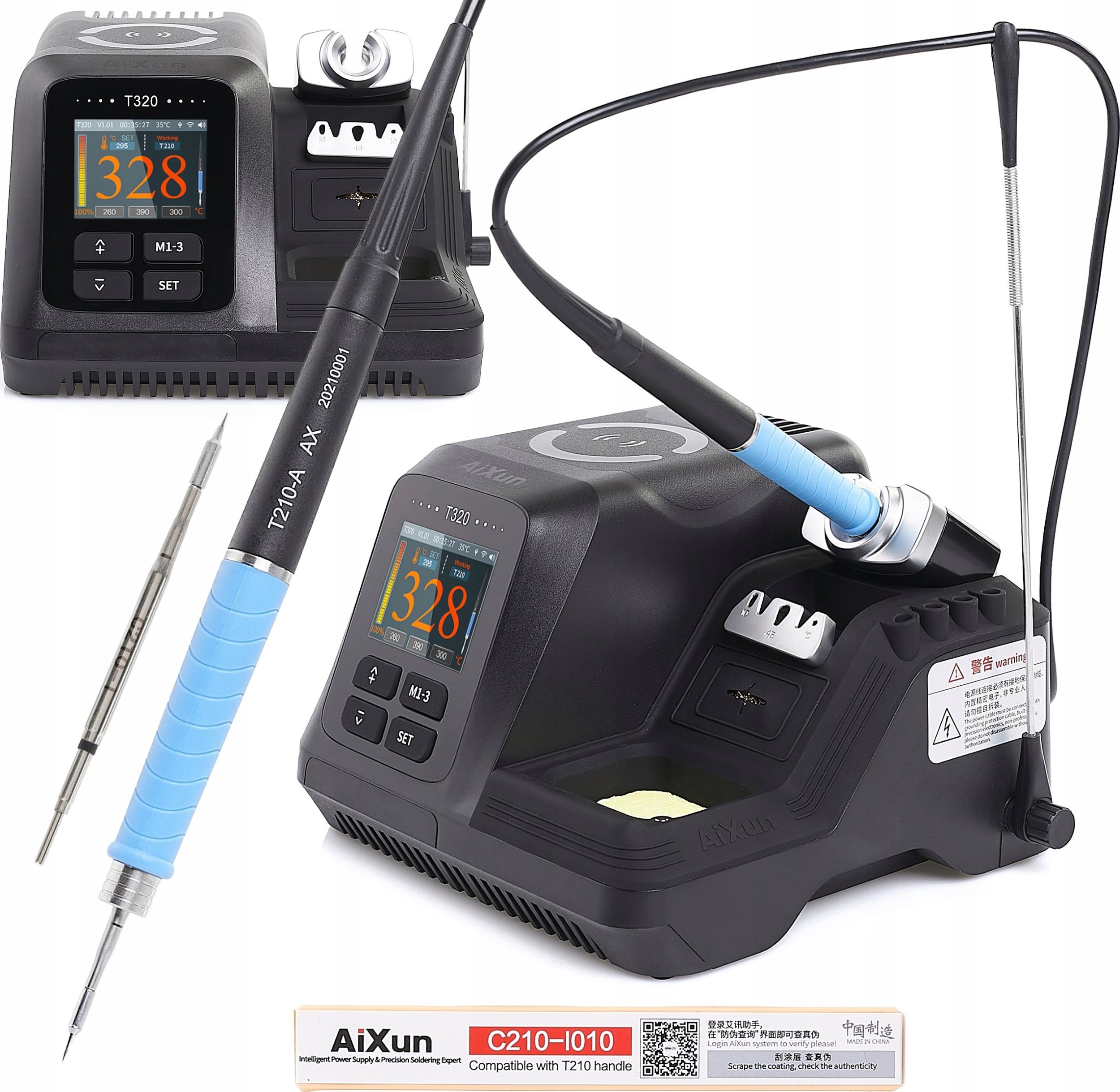 Profesjonalna Stacja Lutownicza Aixun T320 200W Groty C210 Precyzyjna Mocna