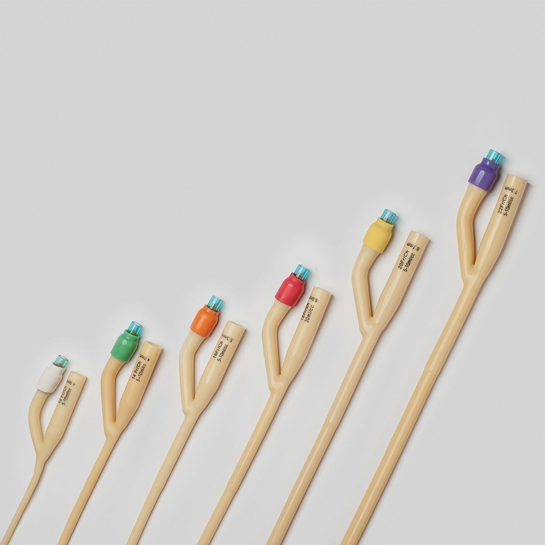 Zarys Foley dwudrożny silikonowany-CH-18 z balonem 5-10ml 10sztuk Cewnik dwudrożny, sterylny