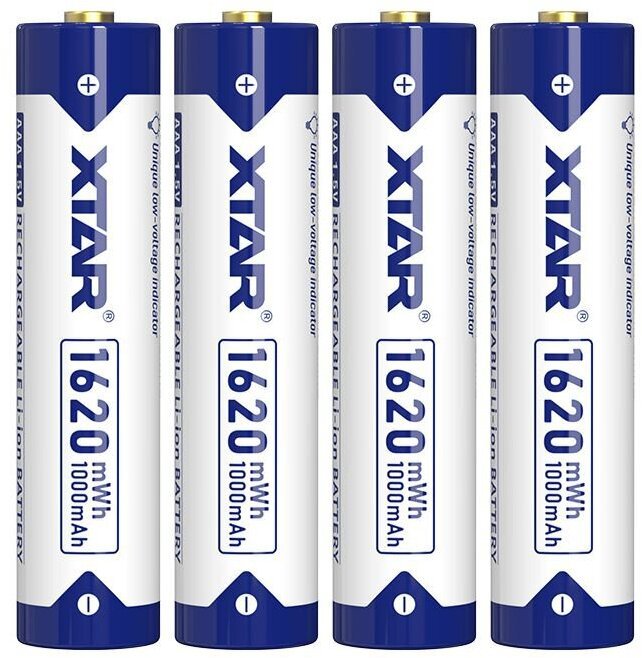 Xtar akumulator R03/AAA 1,5V Li-ion 1620mWh 1000mAh z zabezpieczeniem - 4 sztuki