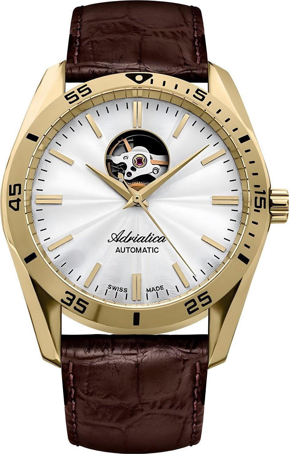 Zegarek Adriatica Zegarek męski Adriatica A8202.1B13AO brązowy