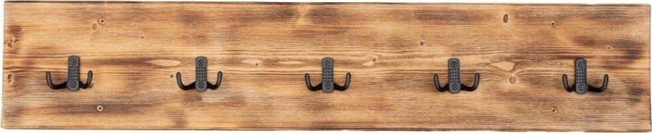 vidaXL WIESZAK ŚCIENNY NA UBRANIA 5 HACZYKÓW DREWNO 100CM