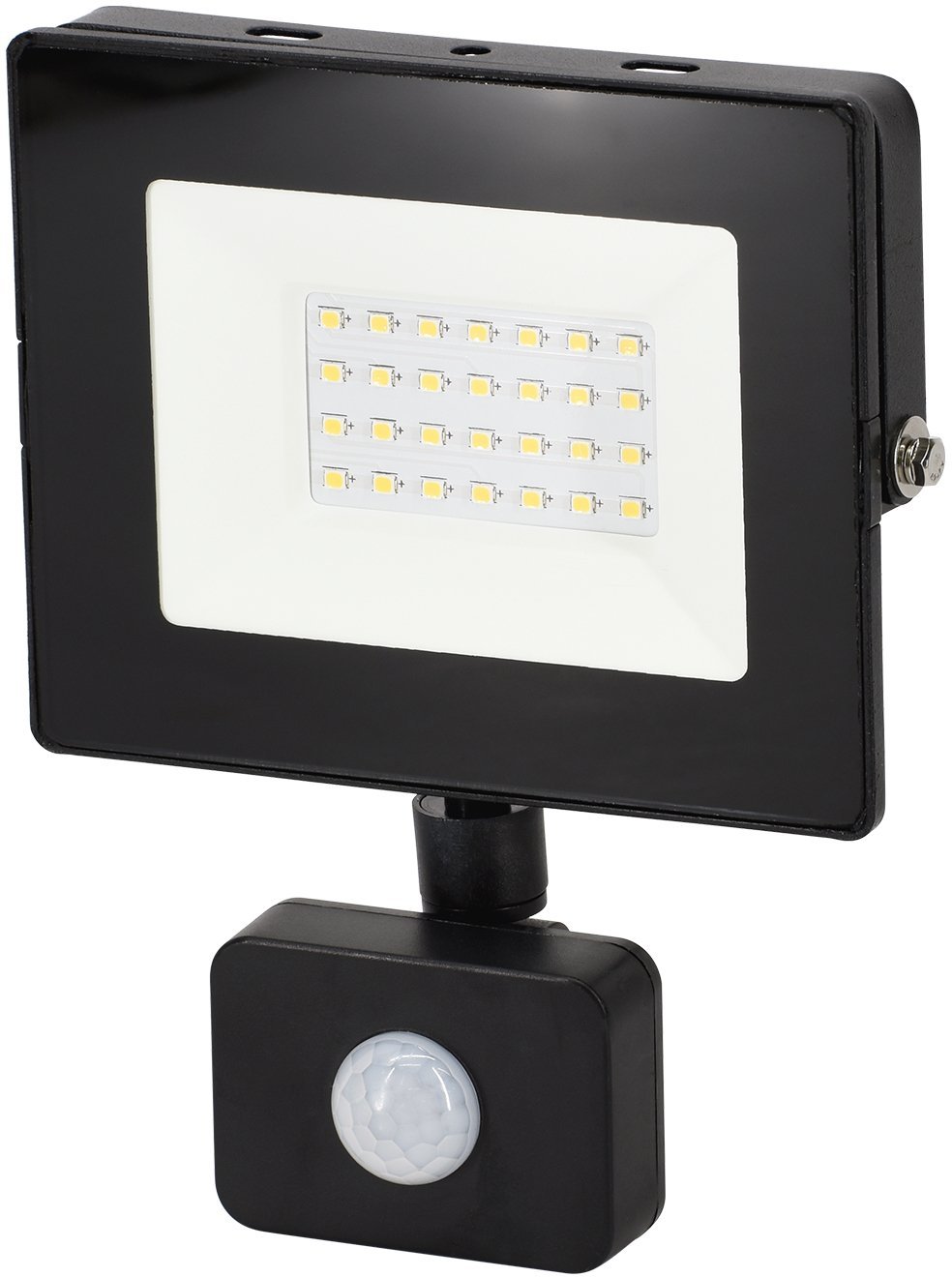 NAŚWIETLACZ LED SMD KASTEL 20W 6000K 1650LM IP65 CZARNY CZ. PIR