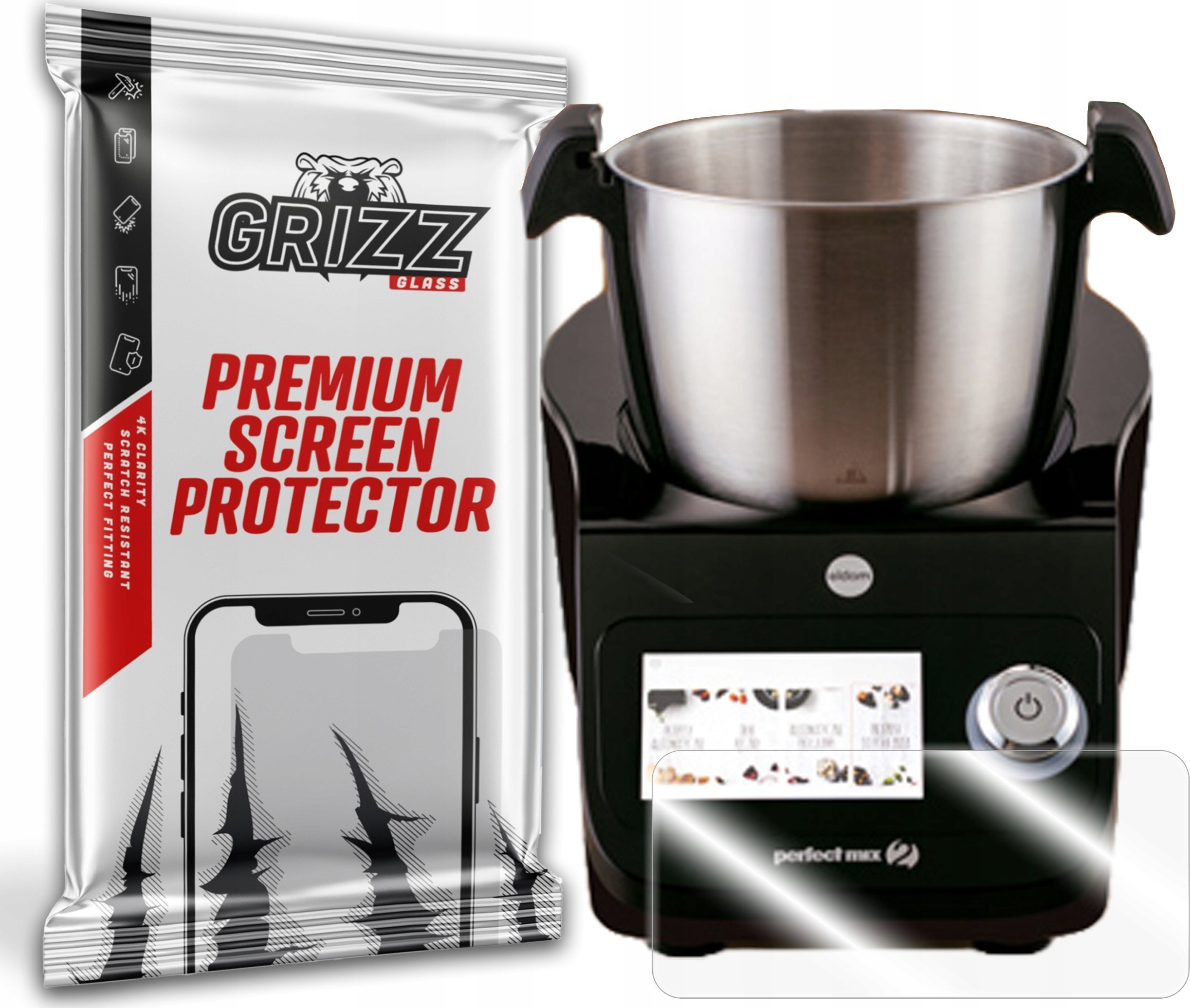 GrizzGlass Szkło hybrydowe GrizzGlass HybridGlass Eldom MFC2506 Perfect MIX2