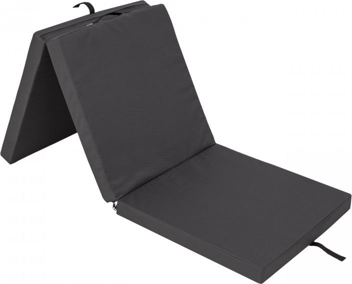 Hobbygarden Materac gimnastyczny 3-częściowy Alex 180 cm x 60 cm x 6 cm grafitowy