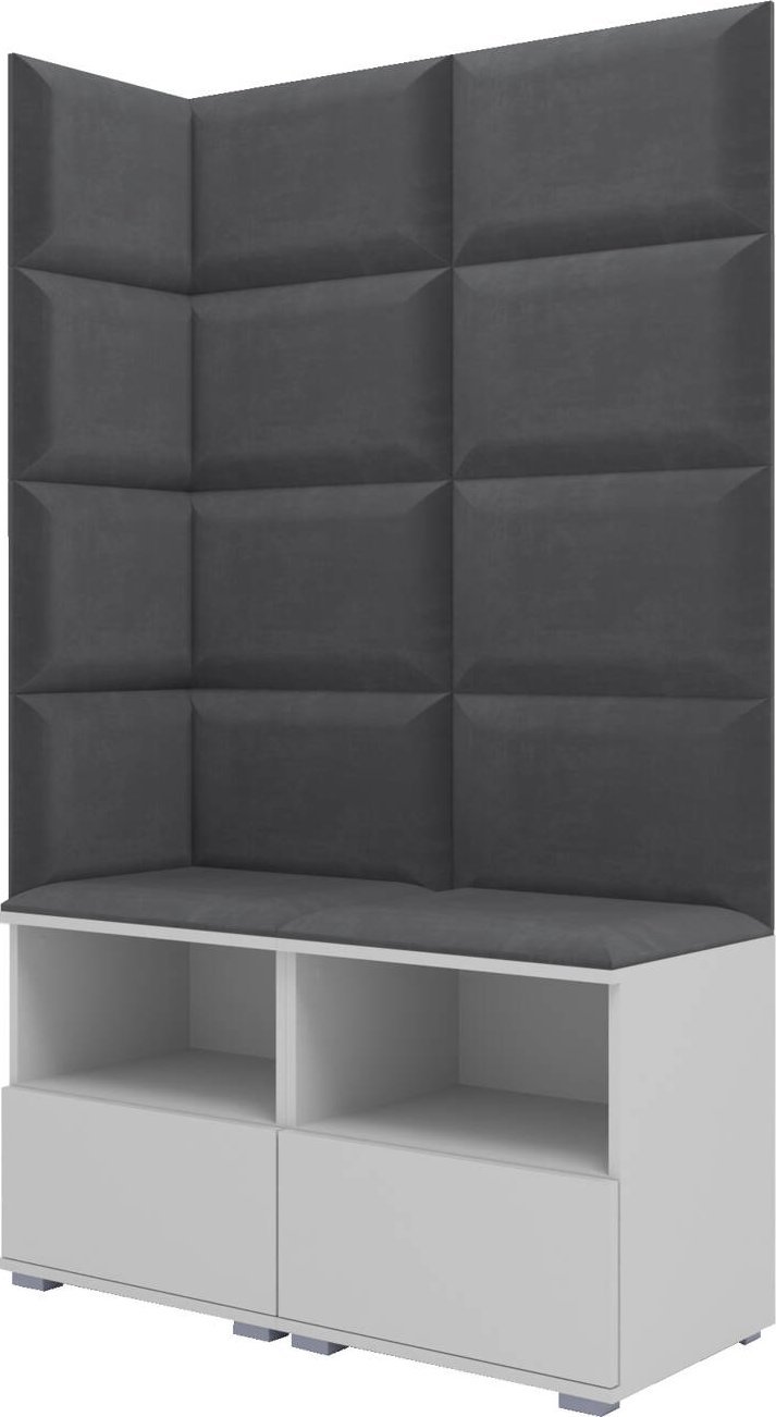 Ravio Tapicerowana garderoba Nela V - kolor biały + tkanina Trinity 15