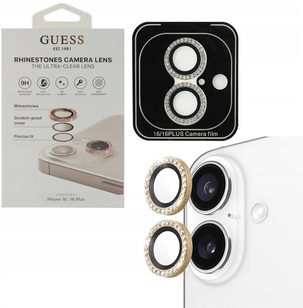 Guess Mocne Szkło Ochronne 9H Na Aparat Do Iphone 16/ 16 Plus