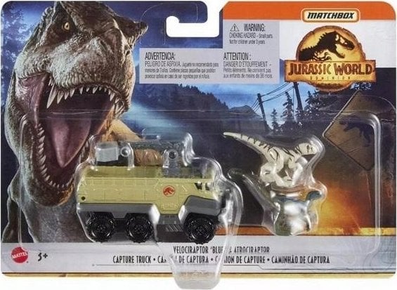 Mattel Matchbox Jurassic World Transporter z Welocirapto