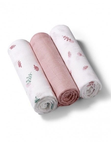 397/14 PIELUSZKI BAMBUSOWE 3SZT RÓŻOWE