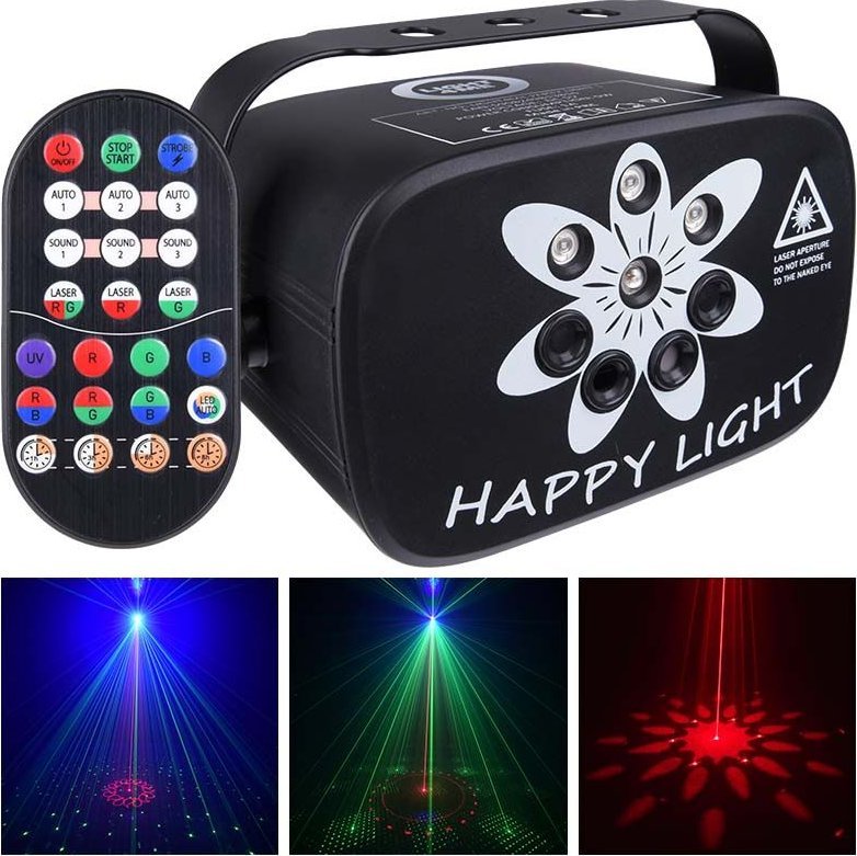 LIGHT4ME LIGHT4ME PARTY LIGHT 1 efekt LED oświetlenie disco laser UV +pilot