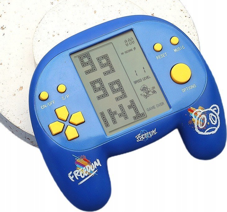 Pan i Pani Gadżet Gra Zręcznościowa Tetris Retro Konsola Elektroniczna Dźwięk Kształt Pada