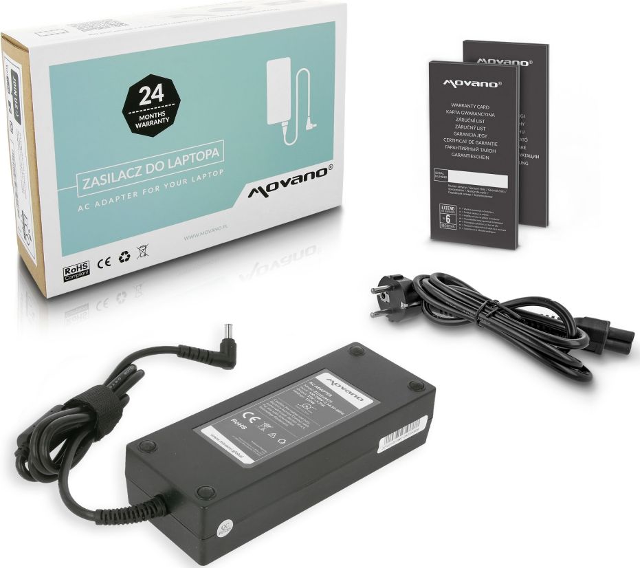 Zasilacz do laptopa Movano 110 W, 4.4 mm, 5.79 A, 19 V (ZZ/LG19579)