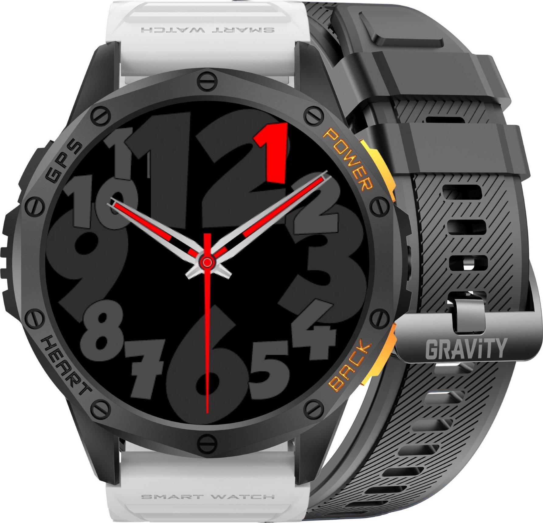Zegarek męski SMARTWATCH GRAVITY GT24-2 BK/BK/WH