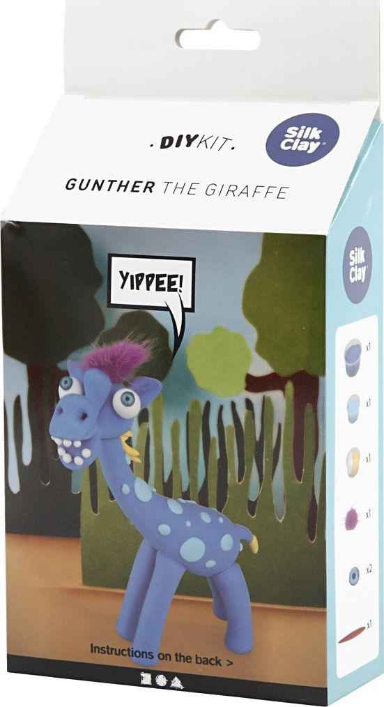 Creativ Company Niebieska żyrafa z masy Silk Clay