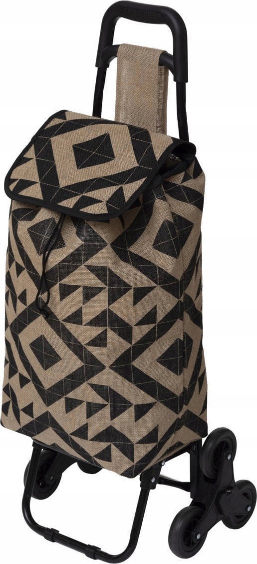 5five Wózek na zakupy na kółkach, jutowa torba, 33 l