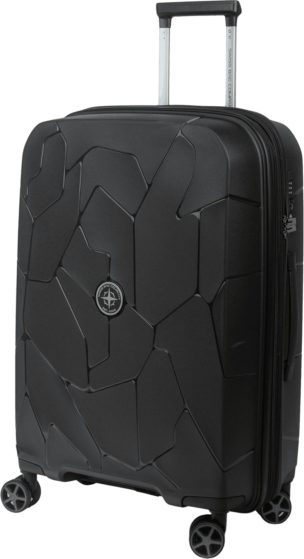 Średnia walizka SwissBags Lava 66 cm czarny