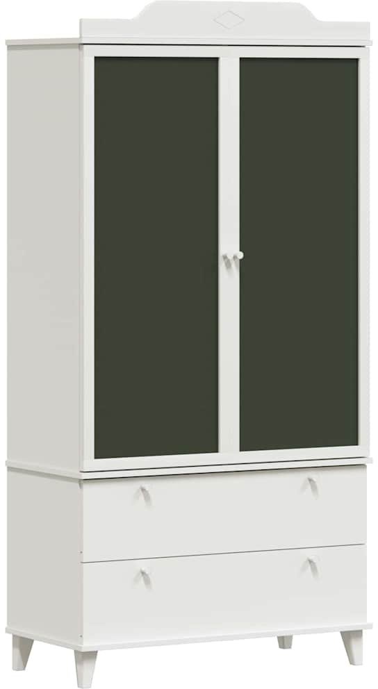 vidaXL Szafa z tablicą z szufladą Biały Materiał drewnopochodny