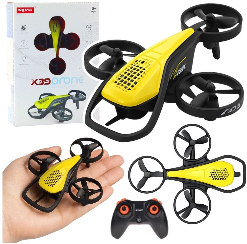 Mini Dron Zdalnie Sterowany RC Syma X36 Czteroosiowy Akrobacje Żółty