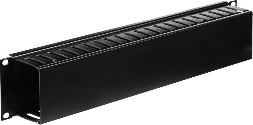 NetRack Kanał kablowy 19"/2U z pokrywą Czarny (119-001-010-005)