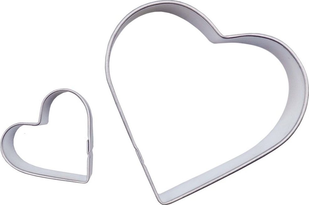 PME Zestaw 2 metalowych foremek serce
