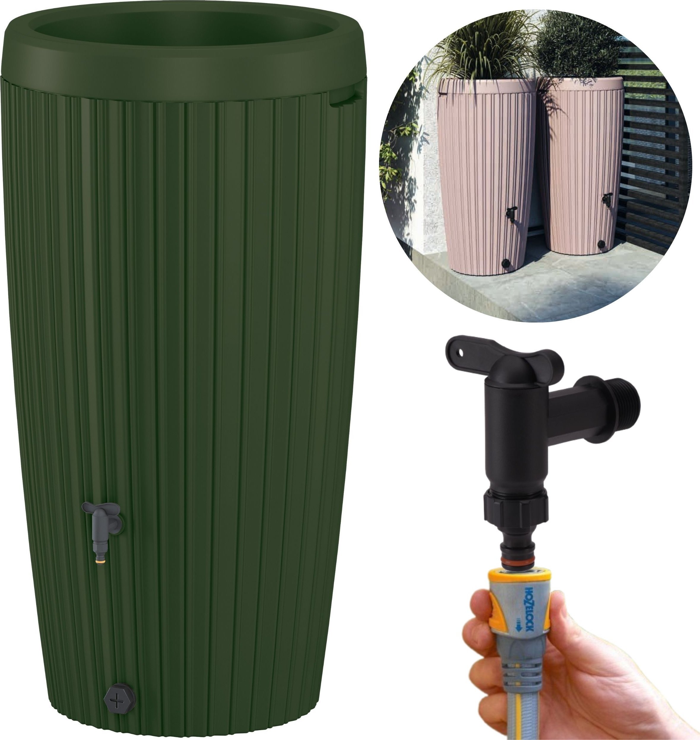 Zbiornik na deszczówkę Mika 240l Beczka na wodę + Kranik 3/4