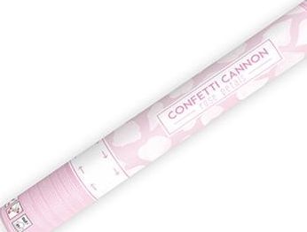 Party Deco Tuba strzelająca konfetti, płatki róż, białe, 40 cm uniwersalny