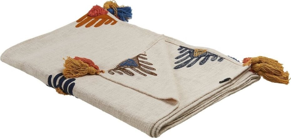 Beliani Koc bawełniany 130 x 180 cm wielokolorowy MUNGER!