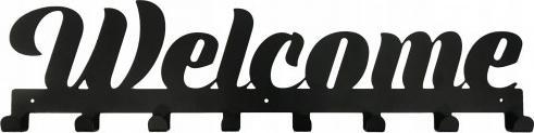 Gamet Wieszak na klucze metalowy Welcome 52 cm czarny