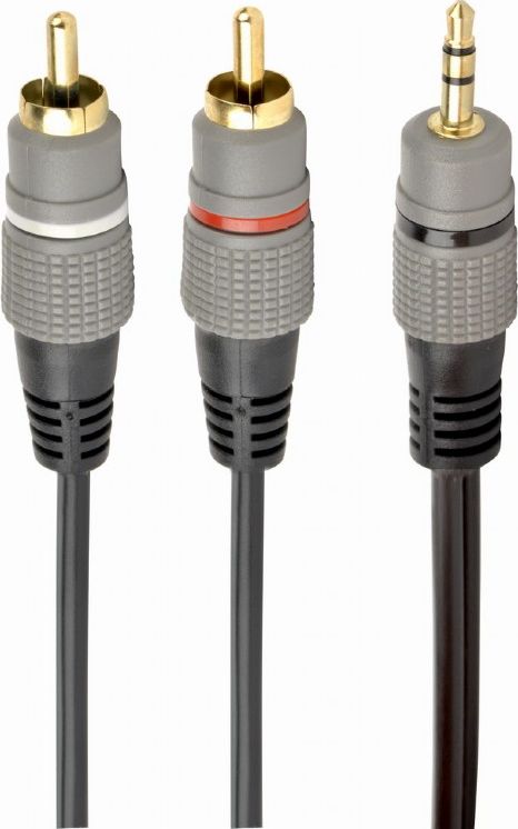 Kabel Gembird Jack 3.5mm - RCA (Cinch) x2 1.5m szary (CCA-352-1.5M)