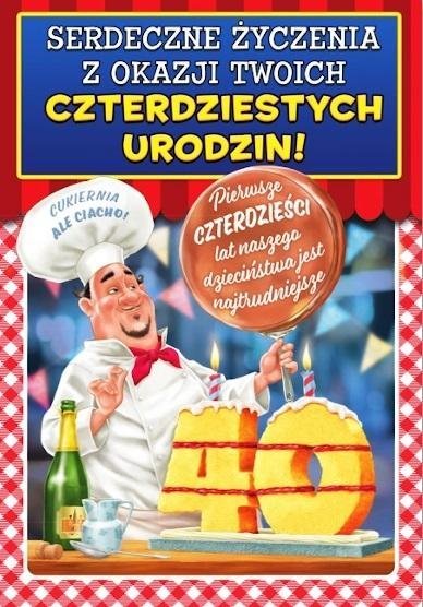 Trend Kartka okolicznościowa Urodziny 40 MF18