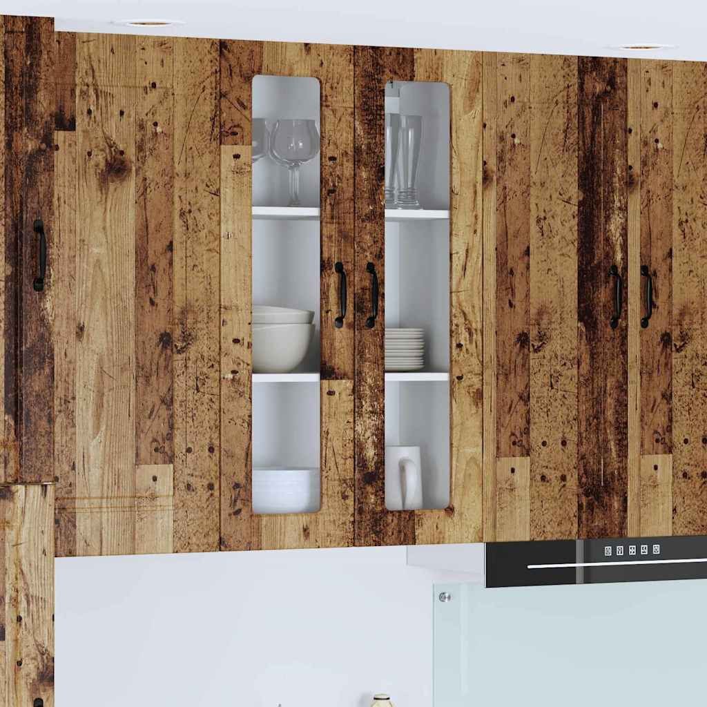 vidaXL Wisząca szafka kuchenna z półką ze starego drewna 60 x 31 x 100 cm