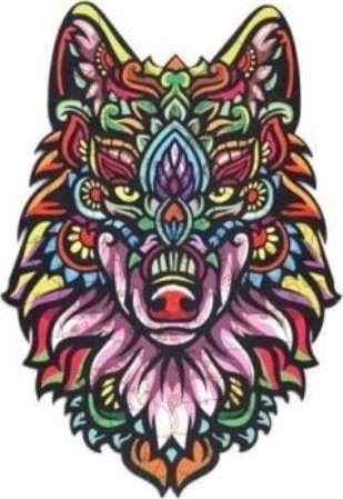 PuzzleOK Puzzle drewniane eko 73 Tajemniczy wilk A4