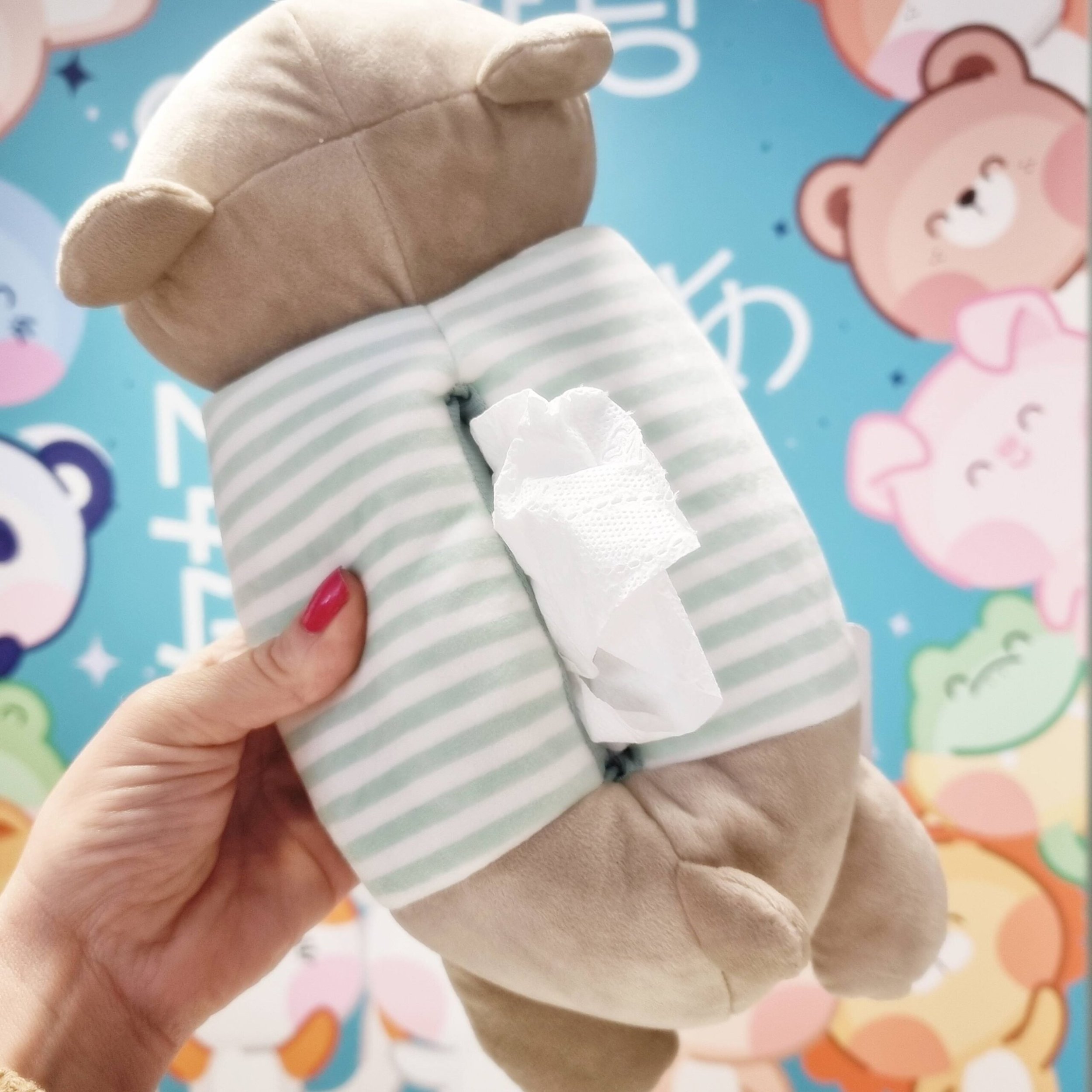 myHomelife Pluszowy podróżny organizer na chusteczki higieniczne