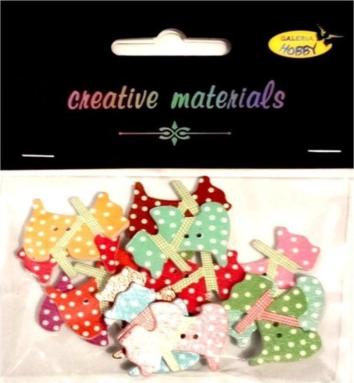 Guziki ozdobne Pieski 28x20mm 15szt