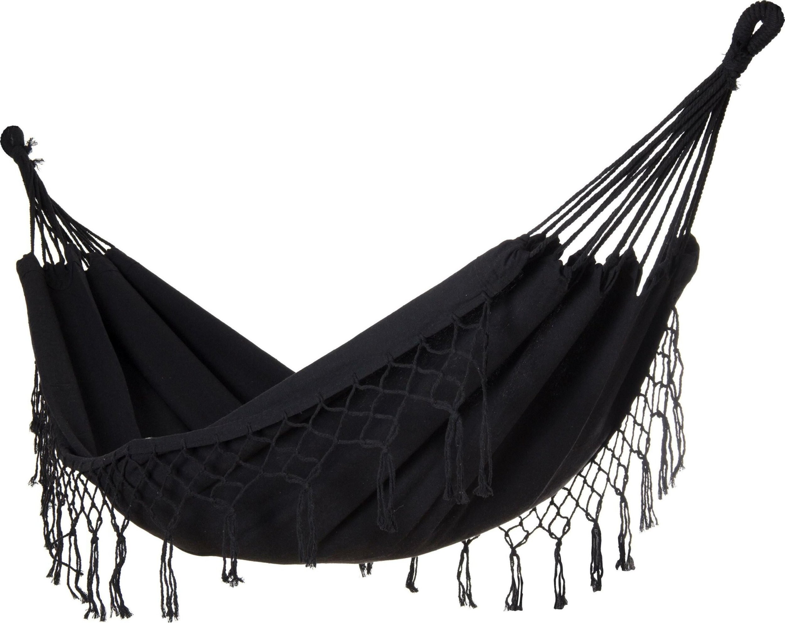 kontrast Duży hamak ogrodowy boho MIDAS 3 100x200 czarny
