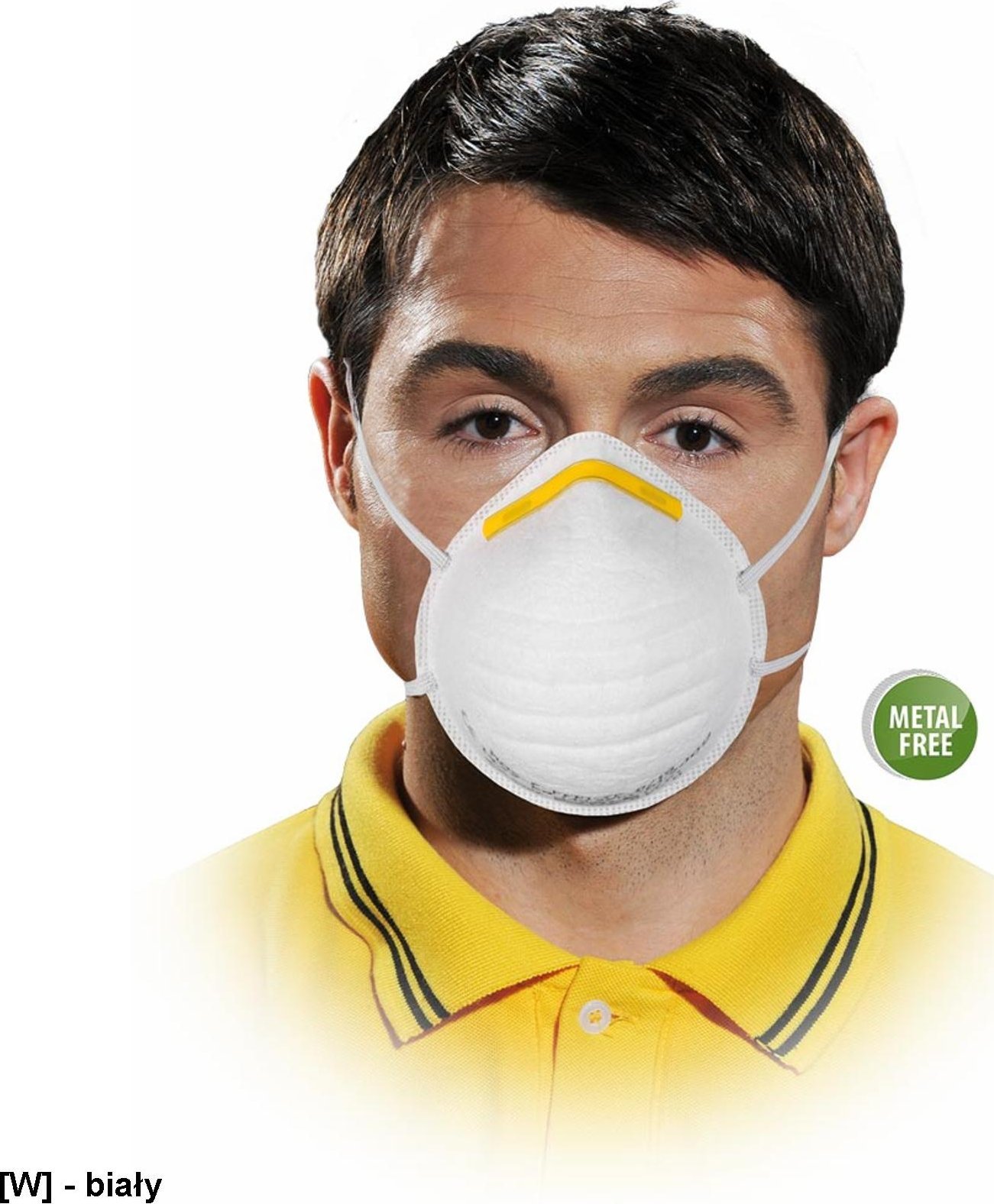 R.E.I.S. MAS-F-FFP1-ZF - Półmaska filtrująca bez zaworka FFP1, ochrona aerozole do 4x NDS - 25 szt.