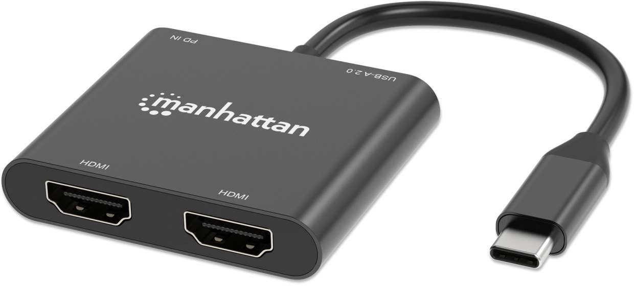 Stacja/replikator Manhattan Dual-HDMI USB-C (154321)