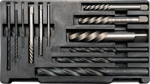 Wiertło Yato Zestaw wykrętaków do zerwanych śrub + wiertła HSS do metalu 12 części (YT-0591)