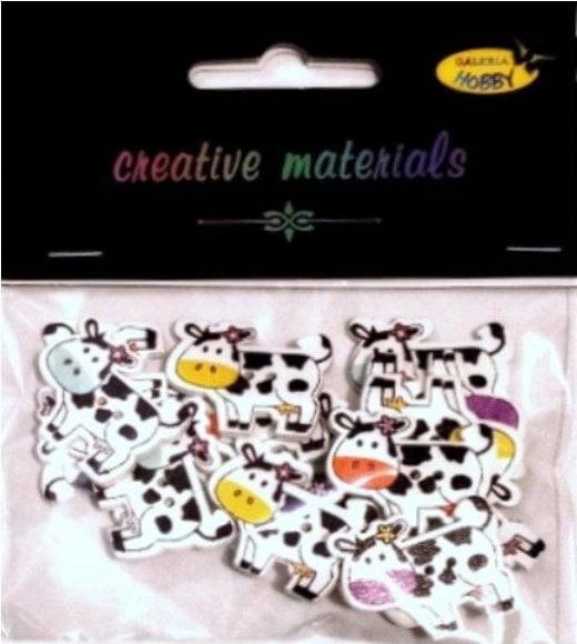 Guziki ozdobne Krowa 27x21mm 15szt