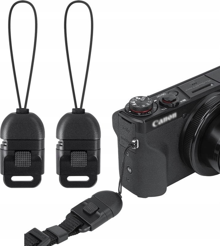 JJC 2x Klips Mocowanie Uchwyt Adapter Na Szeroki Pasek Do Aparatu Kamery / Qrk-psk2