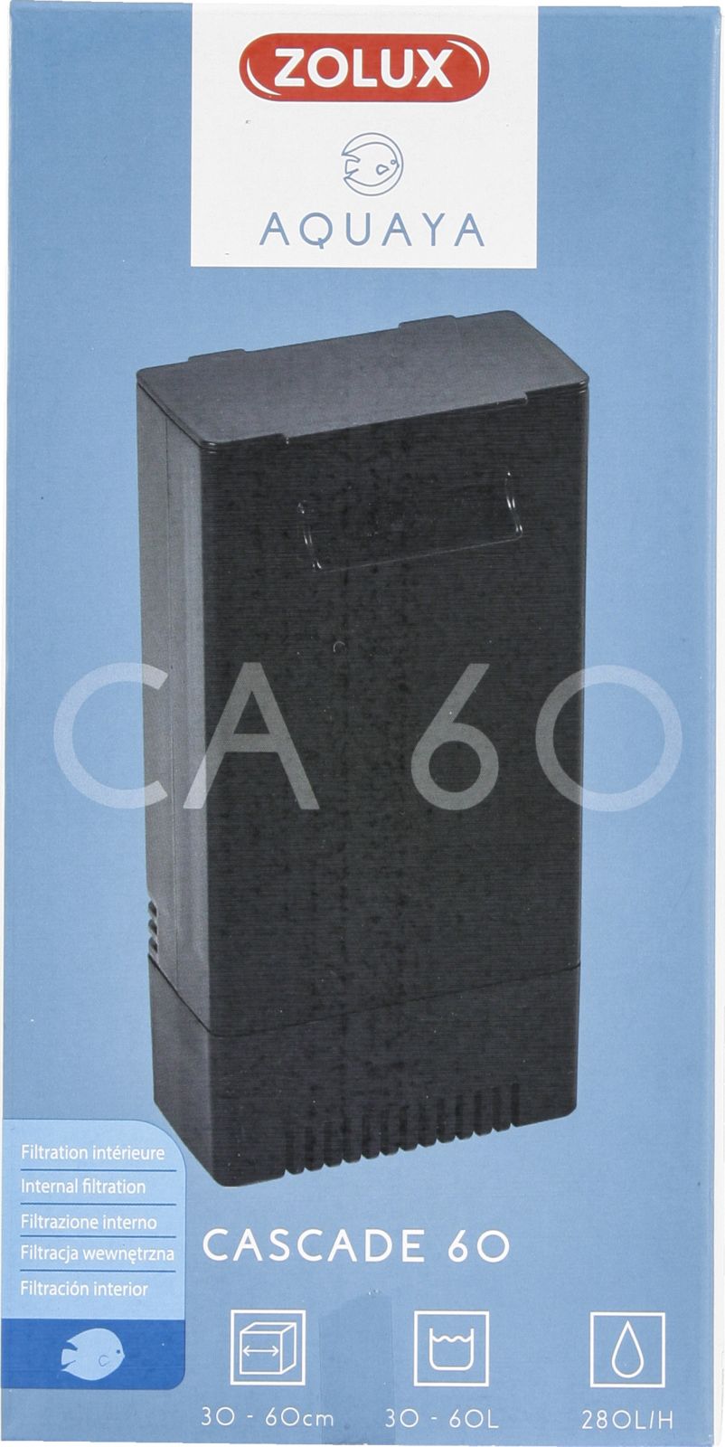 Zolux Aquaya Filtr Cascade 60 kol. czarny