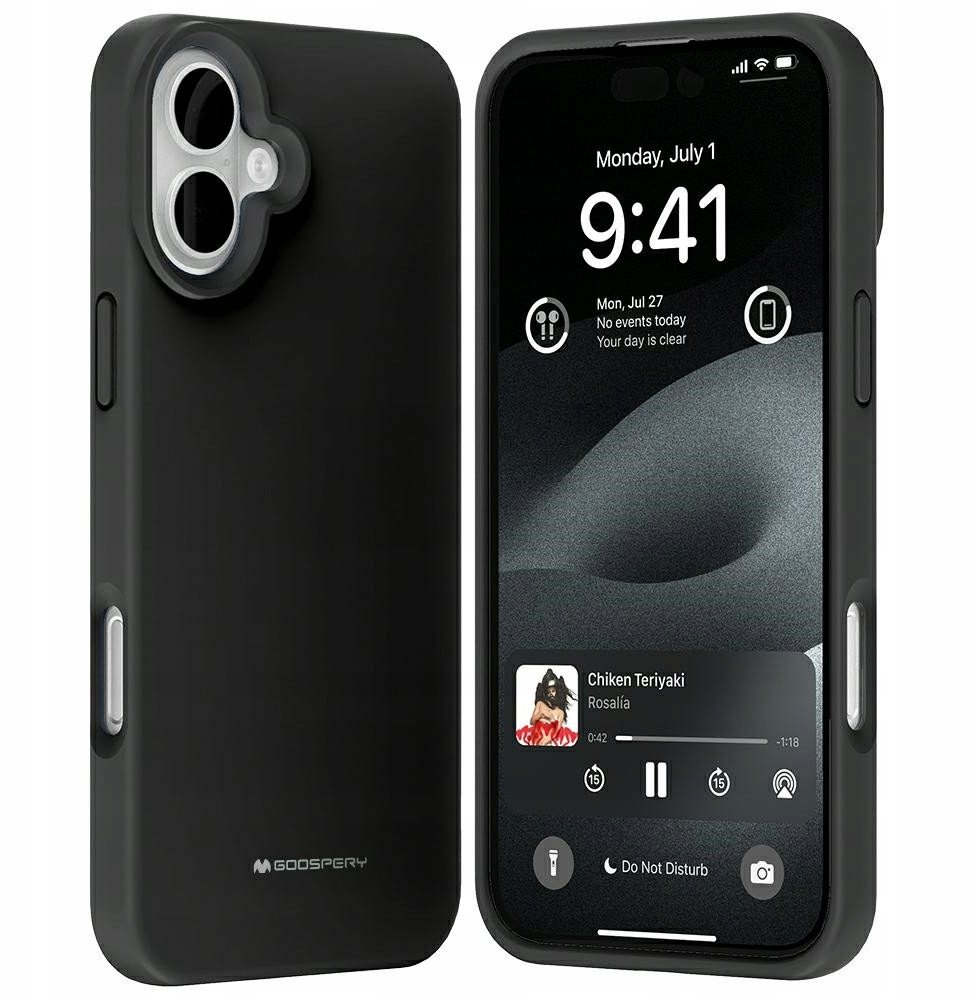 Etui Mercury Pure MagSafe Silicone do Apple iPhone 16 Plus czarny