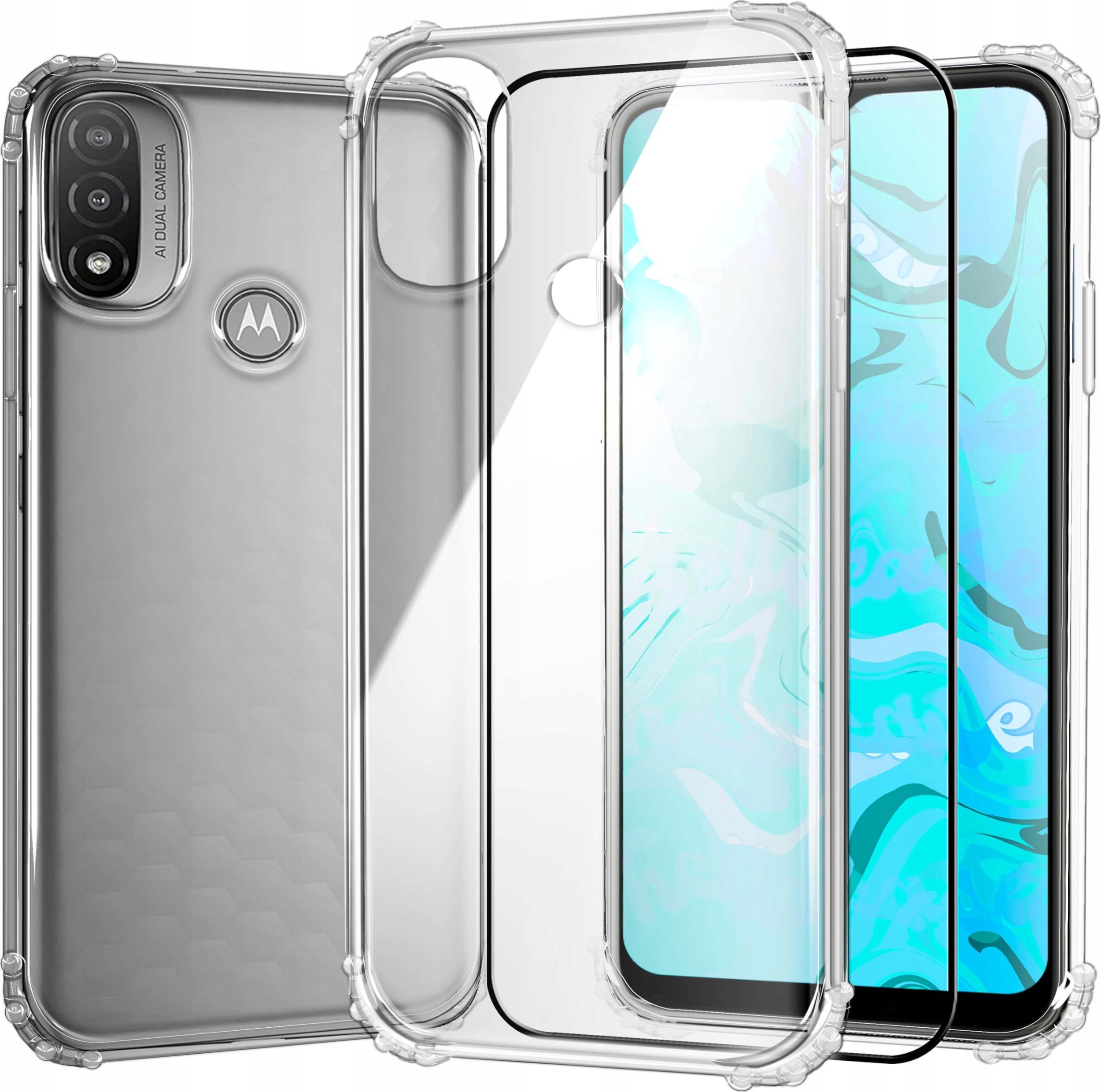 Hello Case ETUI PANCERNE DO MOTOROLA MOTO E20 | CASE SILIKON GUMOWE SLIM SHOCK SZKŁO