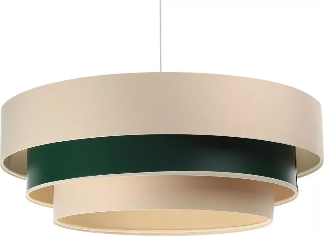 Lampa wisząca Lumes Beżowo-zielona nowoczesna lampa wisząca - S464-Roxa
