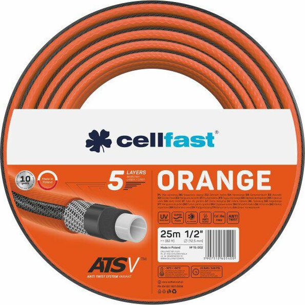 Cellfast Wąż ogrodowy ORANGE 3/4" 25m C15-021