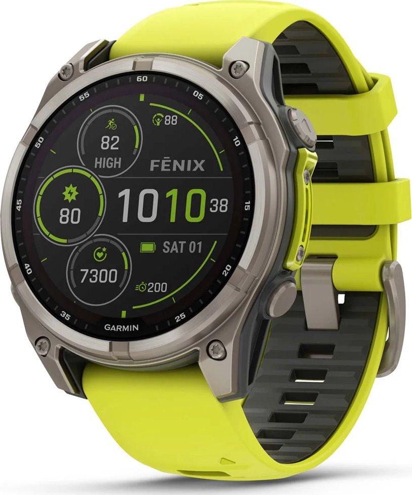 Zegarek sportowy Garmin Fenix 8 Solar Sapphire Żółty (010-02906-21)