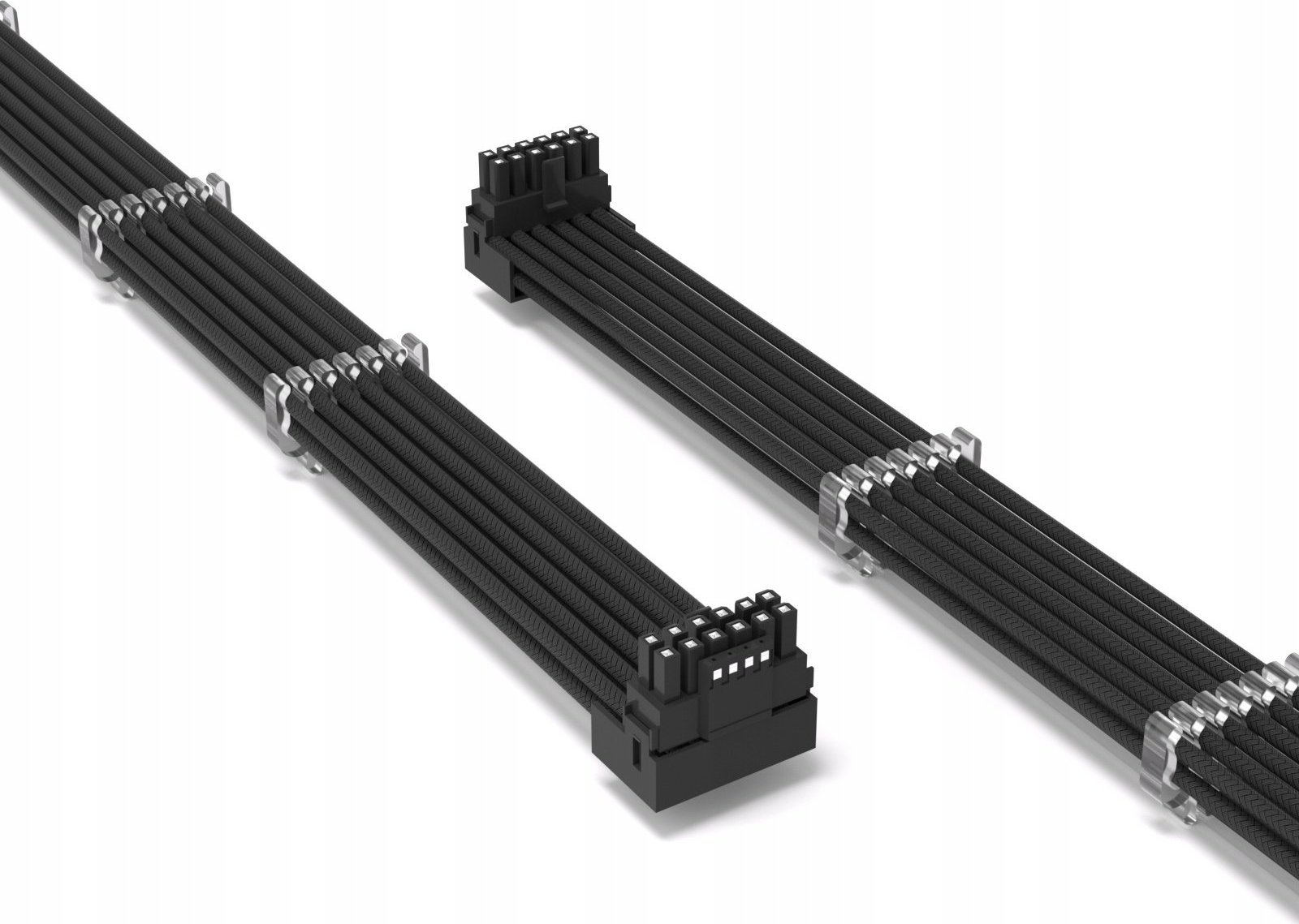 QingSea 12VHPWR - PCIe 12-pin x2, 0.3m, Czarny (Q1X QINGSEA 12VHWPR TO 12VHPWR PCIE 5.0 4P UP BLACK)