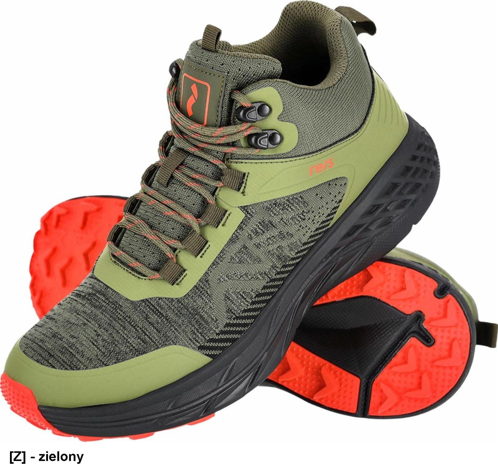 Buty trekkingowe męskie Reis BETNA - Lekkie i wygodne trzewiki męskie wykonane z dzianego materiału tekstylnego w połączeniu z PU podeszwa wykonana z