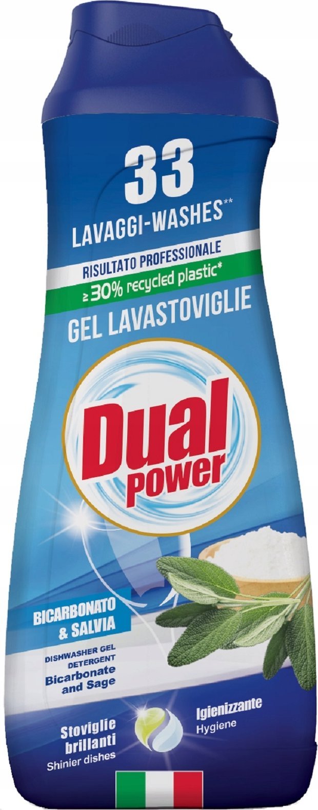 Dual Power Żel do zmywarki All in One Soda i Szałwia 660 ml